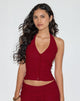Image of Ortee Neckholder-Top in Tailoring Rot