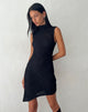 Bild von Ottilie Texturiertes Asymmetrisches Minikleid in Schwarz