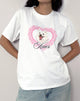 Bild von Oversize Basic Tee in Weiß mit Aries Motel Pet Print