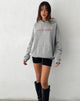 Bild von Oversized Hoodie in Grau meliert mit Worst Nightmare Grafik