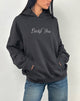Bild von Oversized Hoodie in Ocean Storm mit Lucky You Grafik