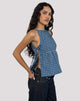 Bild von Palsi Tie Side Top in Navy Tartan