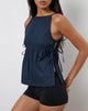 Bild von Palsi Tie Side Vest Top in Navy