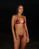 Image of Leyna Bikiniunterteil in Hibiskusrot mit Perlen
