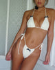 Image of Leyna Bikiniunterteil in Elfenbein mit schwarzer Schleife