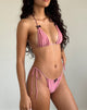 Image of Leyna Bikiniunterteil in Pink Shimmer mit schwarzer Schleife
