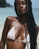 Image of Pami Bikini-Oberteil in Rot Floral Beige Gingham mit Rüsche