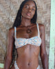 Image of Panave Bikini-Oberteil mit Gingham-Blumen in Braun