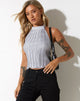 Bild von Petar Crop Top in Crinkle Silver