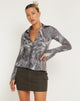 Bild von Phole Button Up Shirt in Dystopian Crease Grau