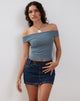 Bild von Pico Bardot Top aus Mesh Tonal Slate