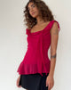 Bild von Piro Rüschen-Langarmshirt in Burgundy