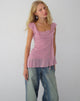 Bild von Piro Ruffle Longline Top in Light Plum