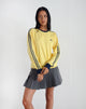 Image of Prata Langarm-Top in Lemonade mit marineblauer Bindung