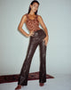 Bild von Zolo Hose aus PU Patchwork Choco Brown