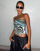 Abbildung von Shae Bandeau Top in Warped Zebra Blue