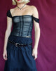 Bild von Dinar Crop Top in Schwarz Mesh