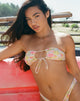 Bild von Racola Bikini-Oberteil in Rosa Abstrakt Floral Schwimmen