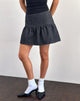 Bild von Raffita Minirock aus schwarzem Denim Chambray