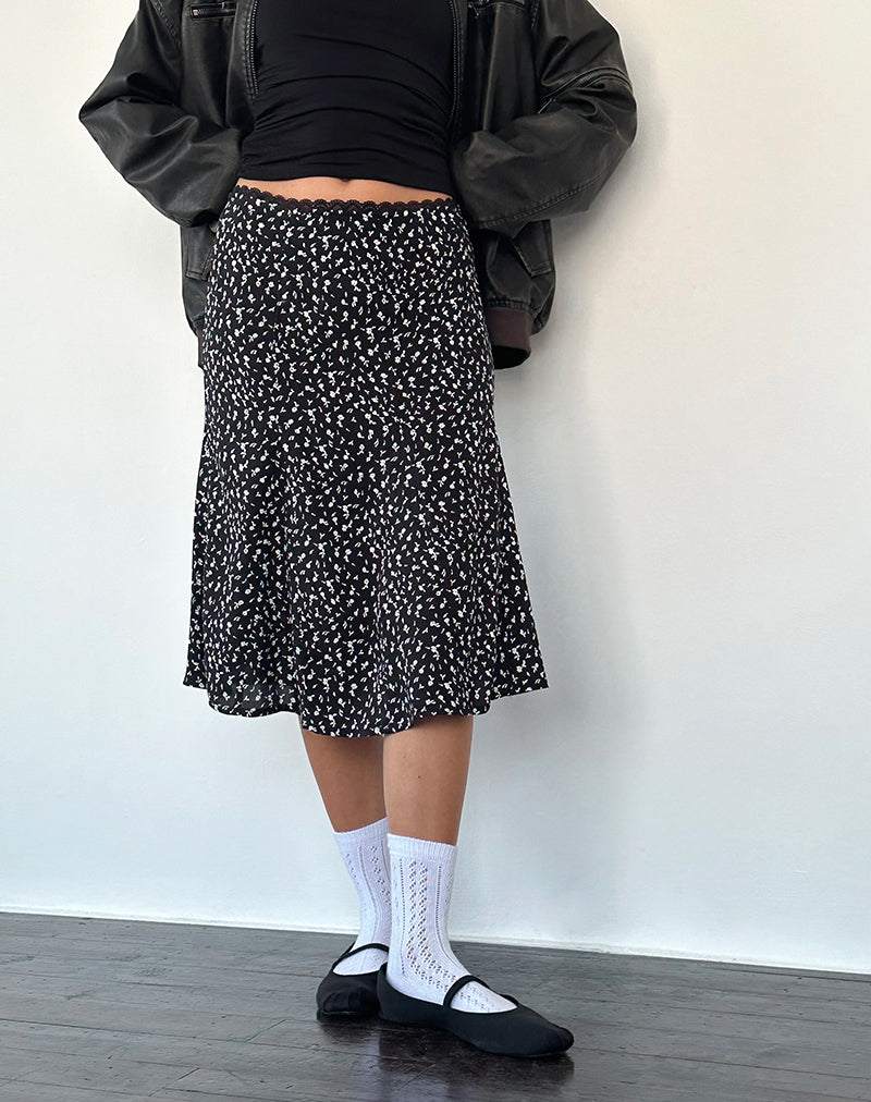 Rahyu Midirock in Schwarz Ditsy Romance