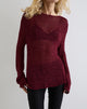 Bild von Rajiya Open Weave Pullover in Burgundy