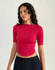 Bild von Ralda Curved Jersey Tee in Adrenalinrot