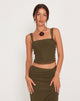 Image of Raline Vest Top aus Mesh Dark Olive
