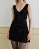 Image of Rawson Minikleid in Flock Leaf Flower Schwarz