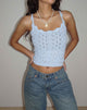 Reagan Pointelle Knit Cami Top in Baby Blau