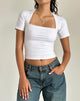 Image of Reqla Top in Weiß mit Spitzenbesatz