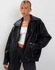 Image of Cavita Jacke in Schwarz mit grauer Steppnaht