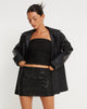 Image of Guida Minirock aus Drape Pailletten Schwarz