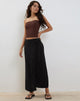 Bild von Peria Maxi Wickelrock in Schwarz Crinkle