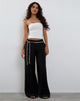 Image of Salisu Hose mit weitem Bein in Tailoring Schwarz