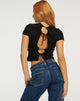 Bild von Surtie Crop Top aus Lycra Schwarz