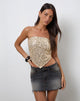 Bild von Rimo Bandeau Top in Gold Pailletten