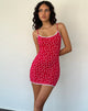 Image of Riniki Bodycon-Minikleid in Herzrot