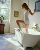 Image of Ritulia Gerippte Short in Ditsy Floral Creme