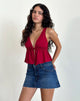 Bild von Rolia Tie Front Top in Adrenaline Rot