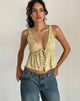 Bild von Rolia Tie Front Top in Flowing Flower Gelb