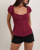 Image of Rolina Bluse aus Chiffon Burgundy