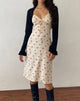 Image of Ronsha Midikleid aus Blumenkette Creme