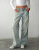 Bild von Roomy Extra Wide Low Rise Jeans in Super Bleached Wash