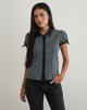 Image of Rosabe Bluse in Schwarz und Grau Monostripe