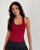 Abbildung von Roxe Ribbed Vest Top in Adrenaline Red