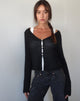Image of Devita Langärmeliges Strick-Top in Schwarz