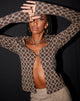 Bild von MOTEL X IRIS Ruix Top in Kette Tangle Dunkelbraun