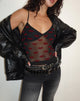 Image of Rumaysa Cami Top in Lips Flock Schwarz