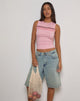 Bild von Runaba Rückenfreies Tank-Top in Ballet Pink Stripe