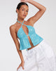 Bild von Runita Crop Top in Drape Pailletten Blau